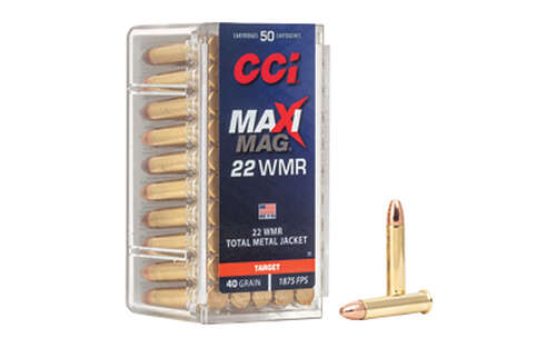 Ammunition CCI Ammunition Maxi Mag 22WMR CCI MAXI-MAG 22WMR TMJ 50/2000 • Model: Maxi-Mag